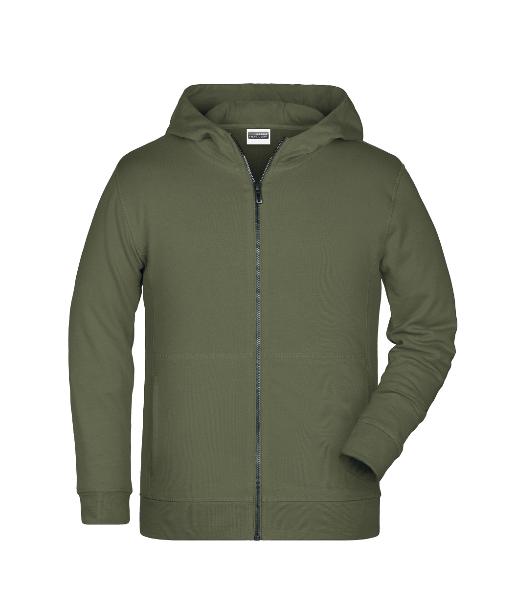 Children's Zip Hoody OCS Blended & RCS "8026K" in Olive, Größe 2XL - Daiber