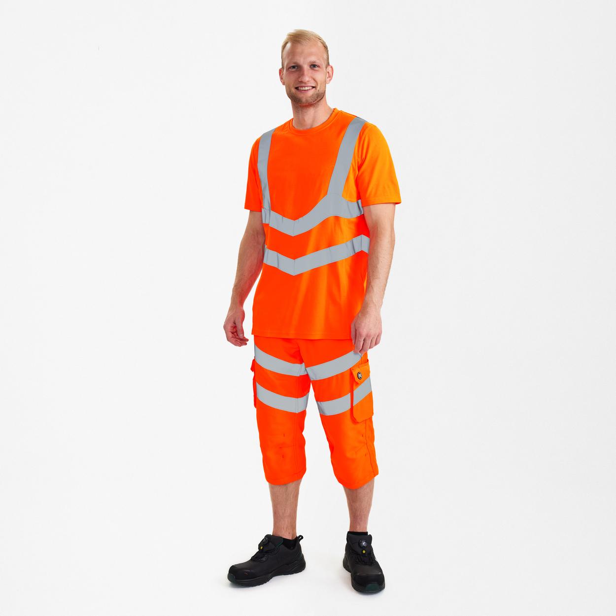 ENGEL Safety T-Shirt in Hi-vis Orange, Größe XS