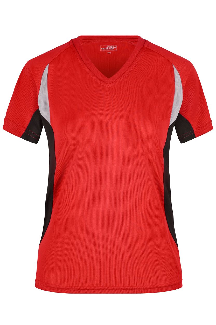 Ladies' Running-T "JN390" in Red/Black, Größe 2XL - Daiber