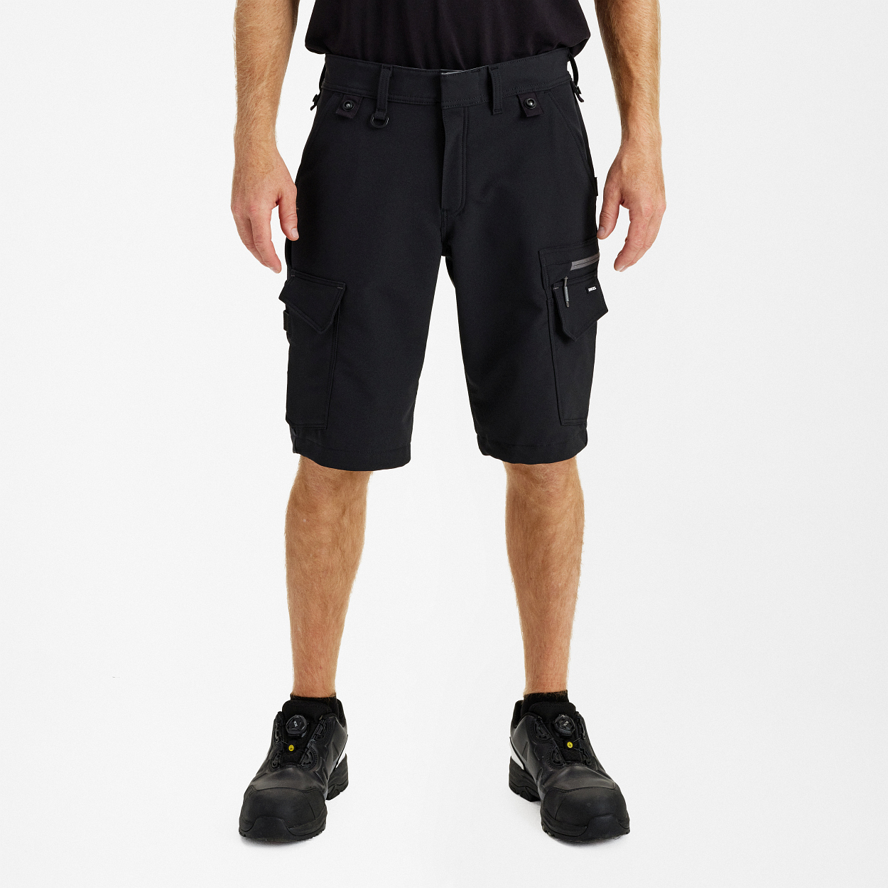 ENGEL Entire Shorts mit 4-Wege-Stretch in Schwarz/Anthrazit Grau, Größe 54