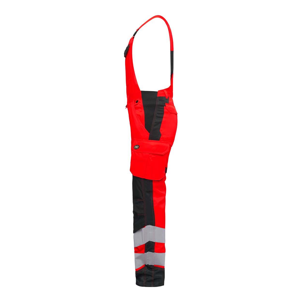 ENGEL Safety Light Damen Latzhose in Rot/Schwarz, Größe 48