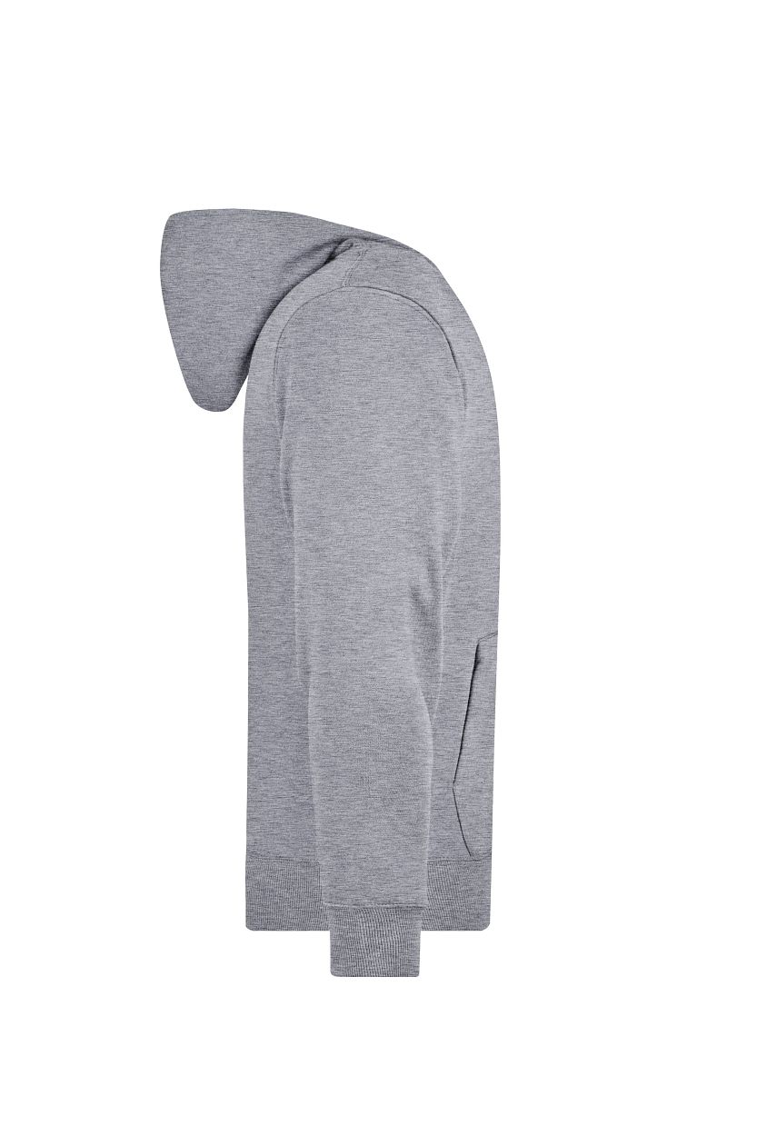 Men's Hooded Jacket "JN042" in Grey-Heather, Größe 3XL - Daiber