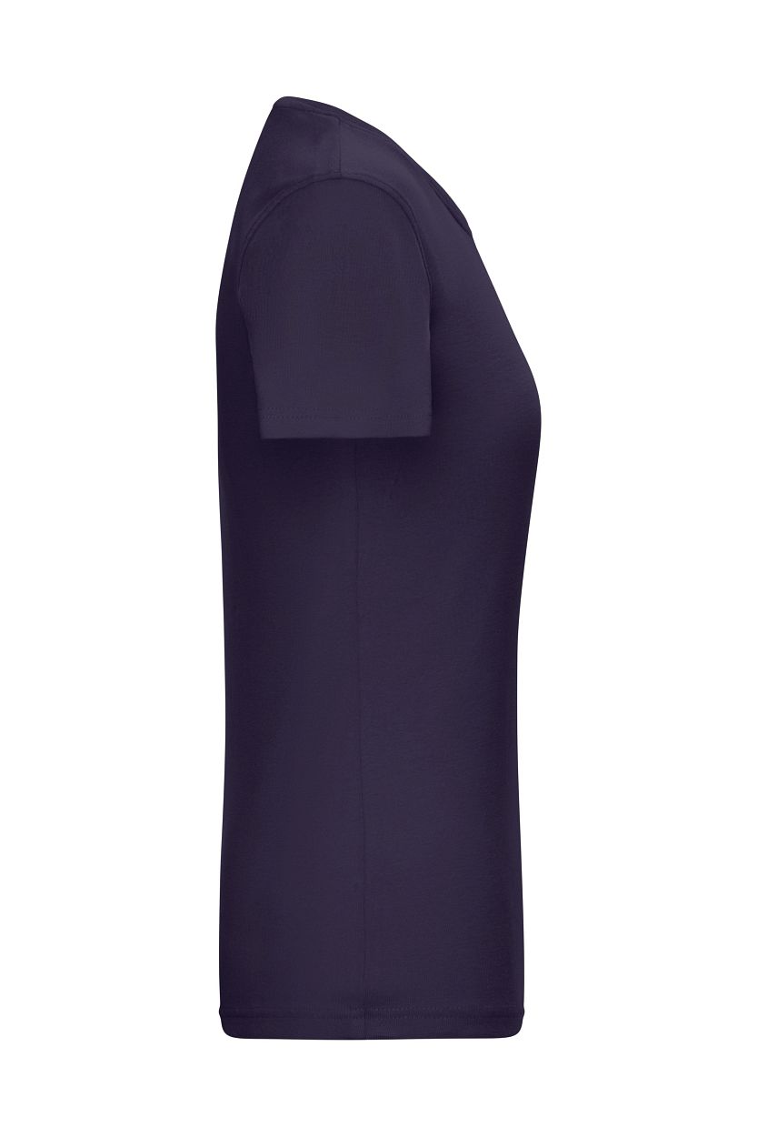 Ladies' T-Shirt 1:1 Rib OCS Standard "8039" in Deep-Purple, Größe 2XL - Daiber