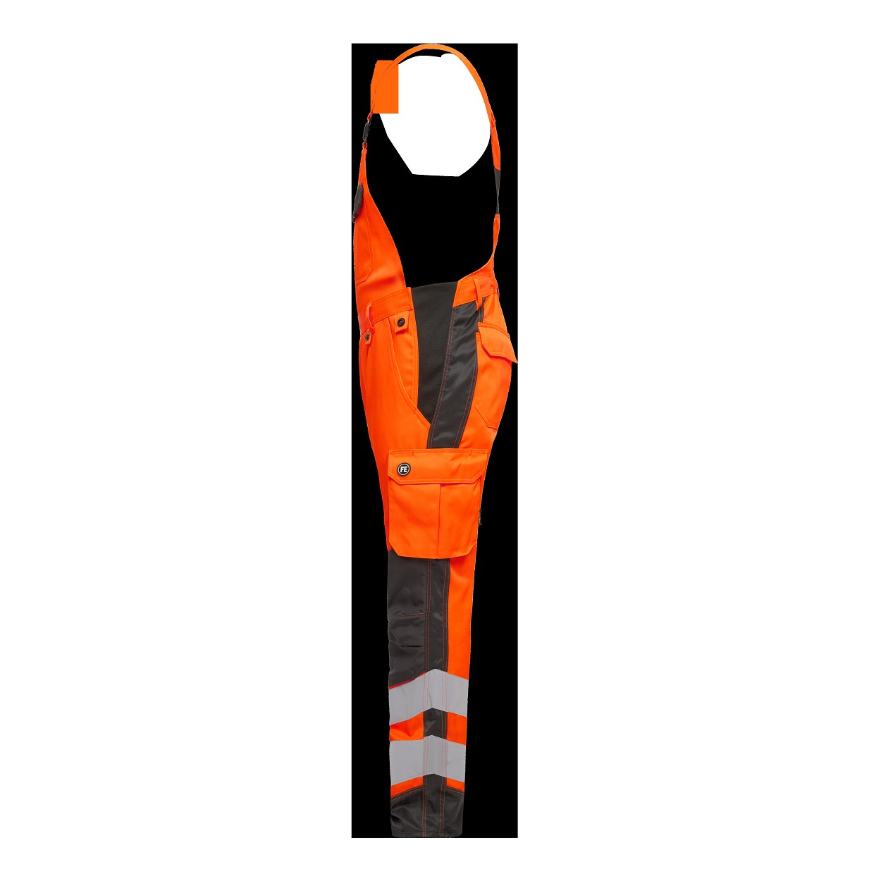 ENGEL Safety Light Latzhose in Orange/Anthrazit Grau, Größe 106