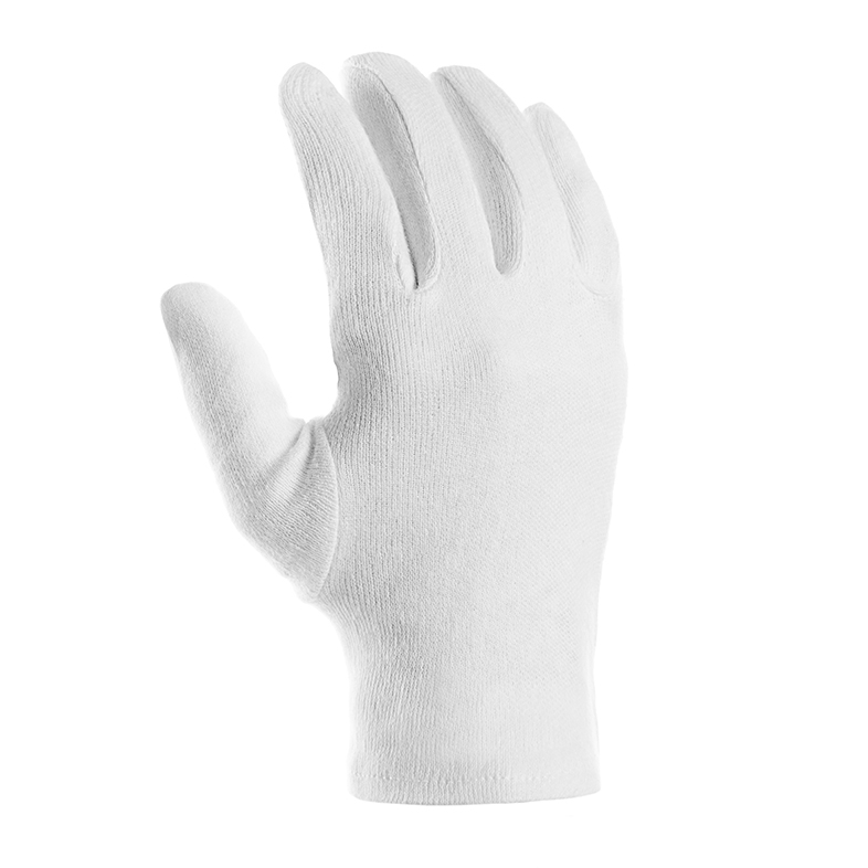teXXor® Baumwolltrikot-Handschuhe MITTELSCHWER mit Schichtel in Weiß, Größe 8