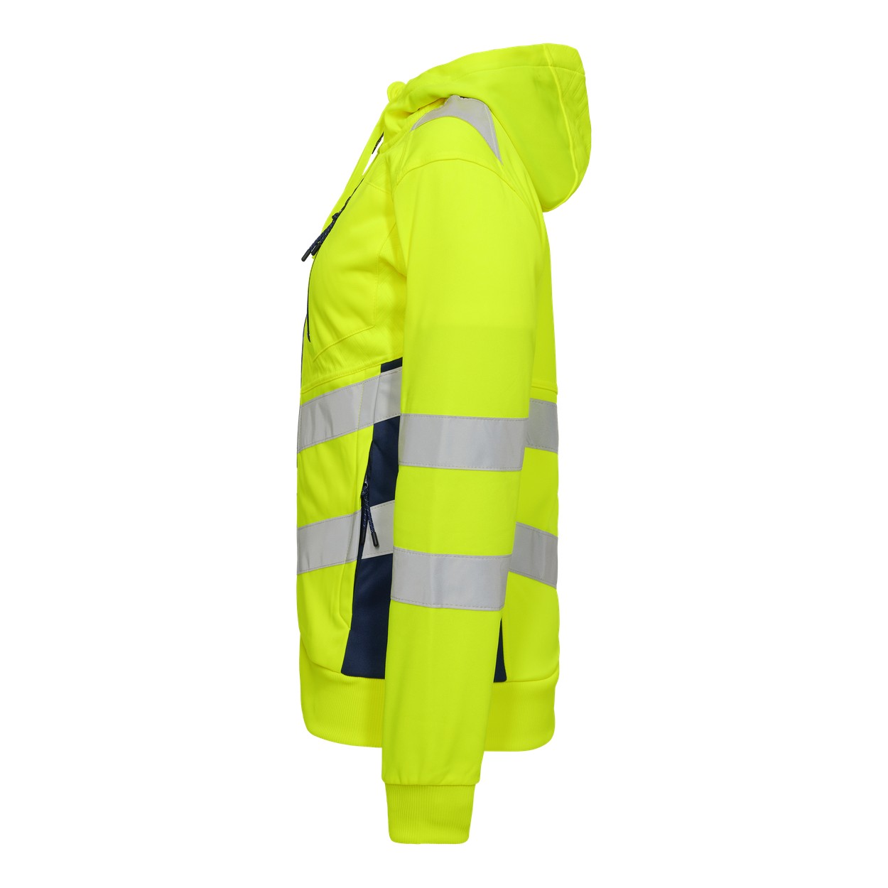 ENGEL Safety Damen Sweatcardigan in Gelb/Blue Ink, Größe XS