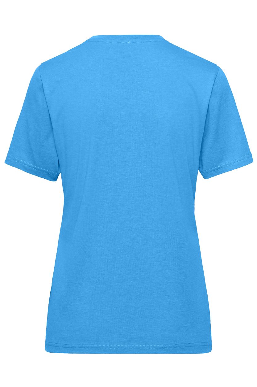 Ladies' ORGANIC Workwear T-Shirt OCS Blended "JN1807" in Aqua, Größe 4XL - Daiber