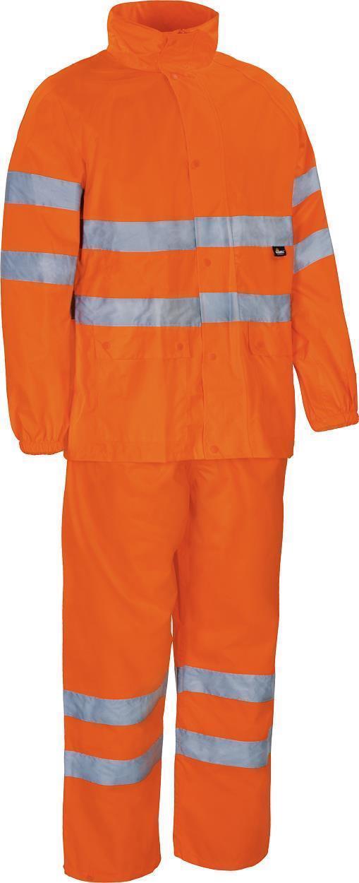Warnschutz-Regenanzug leuchtorange in Gr. XXL von Vizwell