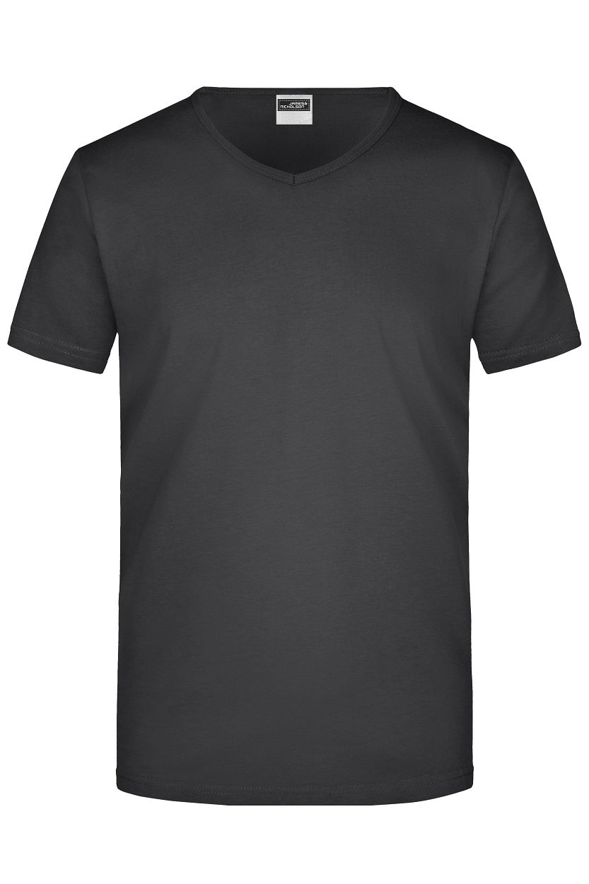 Men's Slim Fit V-T "JN912" in Black, Größe 2XL - Daiber