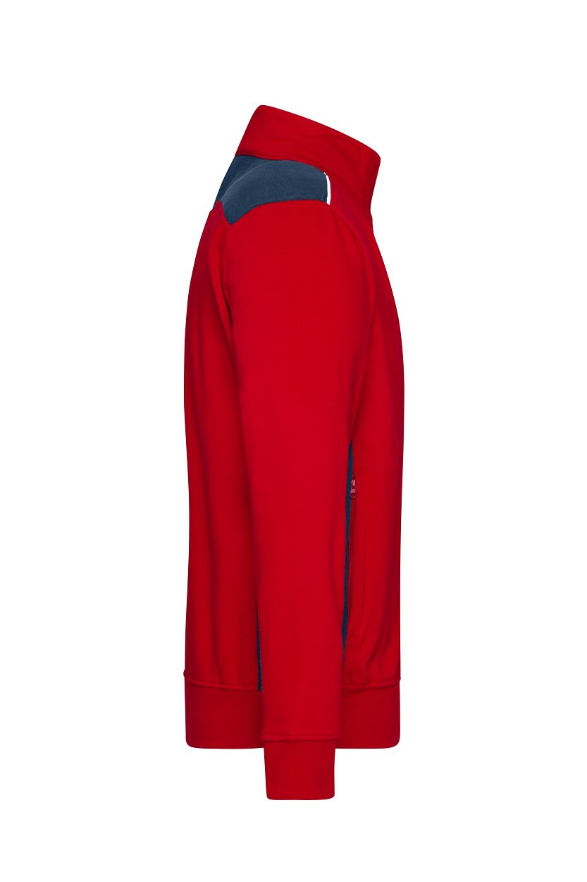 Workwear Sweat Jacket - COLOR - "JN870" in Red/Navy, Größe 6XL - Daiber