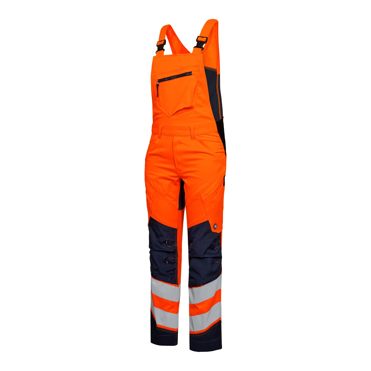 ENGEL Safety Latzhose in Orange/Blue ink, Größe 26