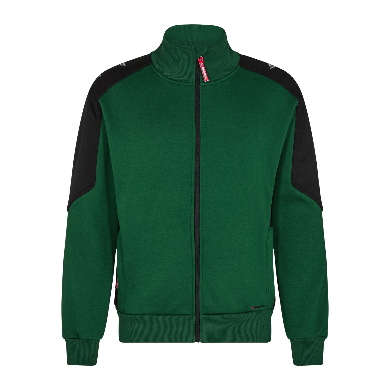 ENGEL Galaxy Sweatcardigan mit Kragen in Grün/Schwarz, Größe XS