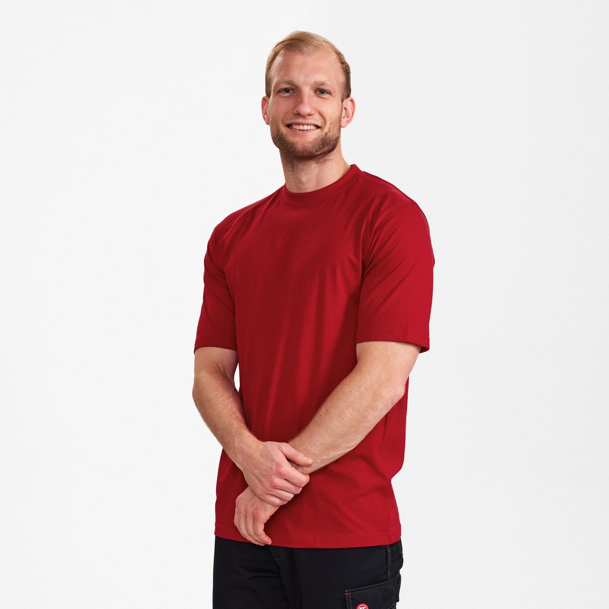 ENGEL Extend Baumwolle T-shirt in Tomato Red, Größe XS