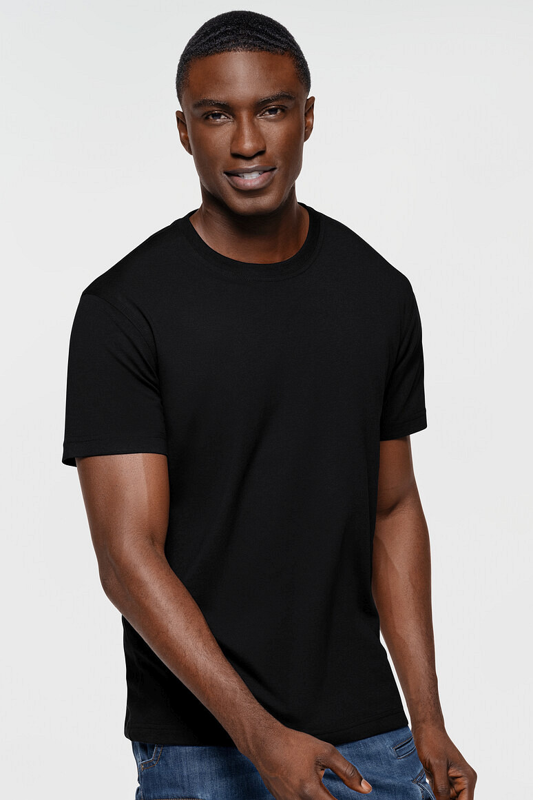 HAKRO 597 Label Free T Shirt Heavy MIKRALINAR® ECO in schwarz, Größe 6XL