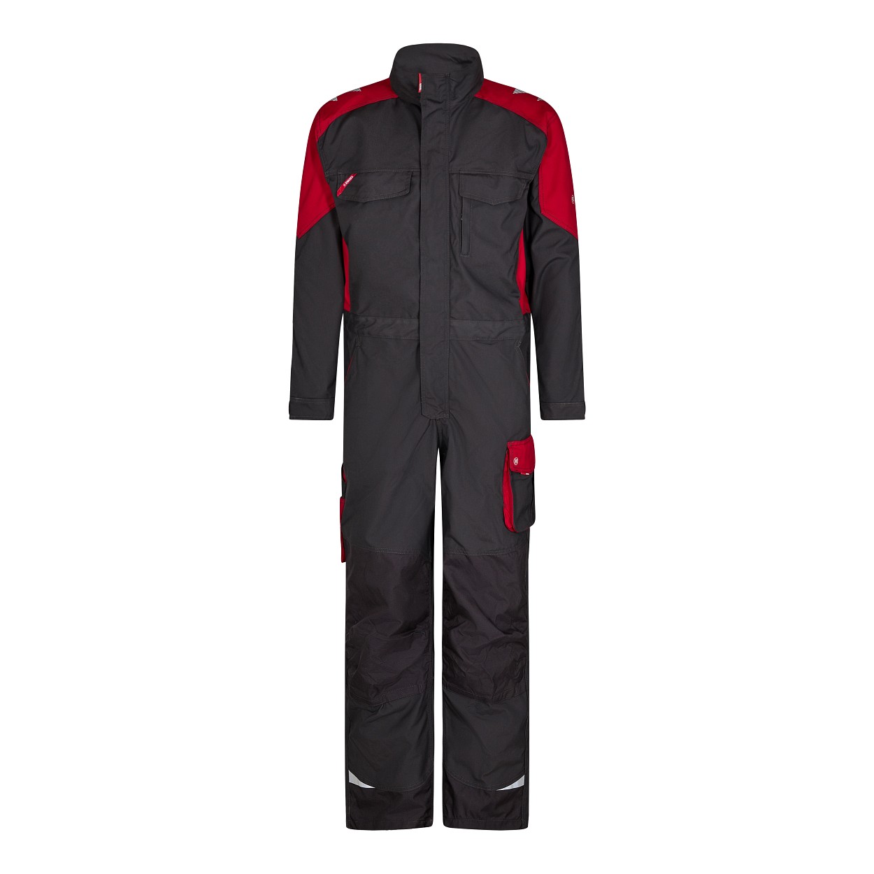 ENGEL Galaxy Overall in Anthrazit Grau/Tomato Red, Größe XS