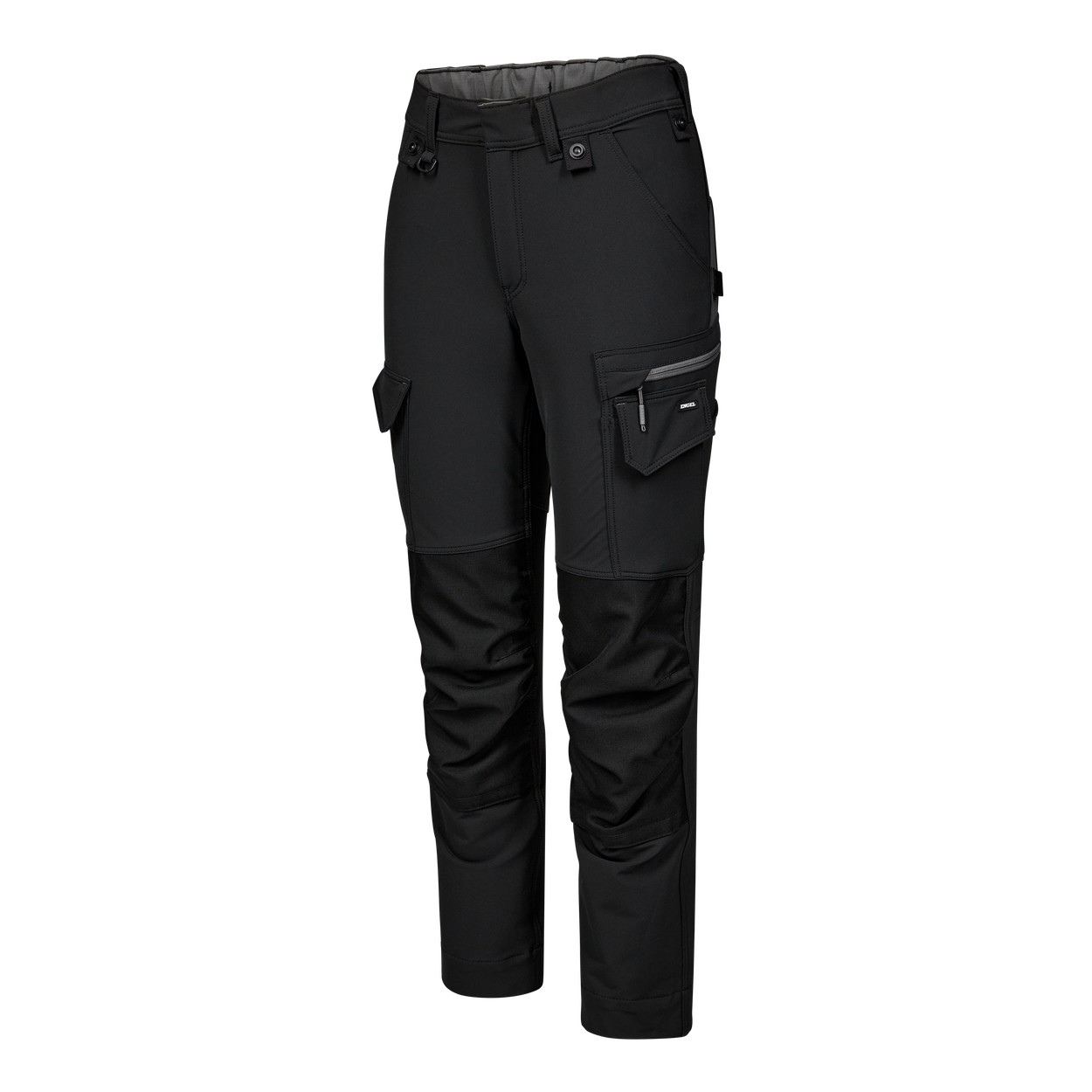 ENGEL Entire Damen Arbeitshose mit 4-Wege-Stretch in Schwarz/Anthrazit Grau, Größe 48