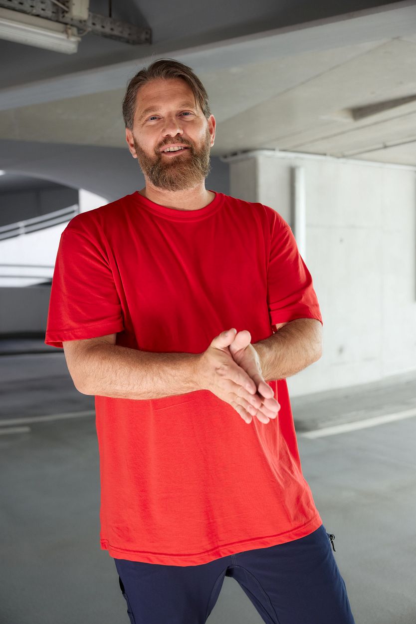 Men's Workwear T-Shirt "JN838" in Wine, Größe 6XL - Daiber