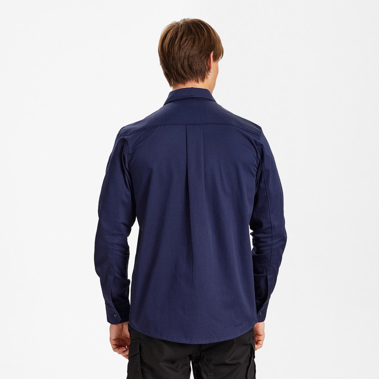 ENGEL Extend Baumwolle Hemd in Blue Ink, Größe XS