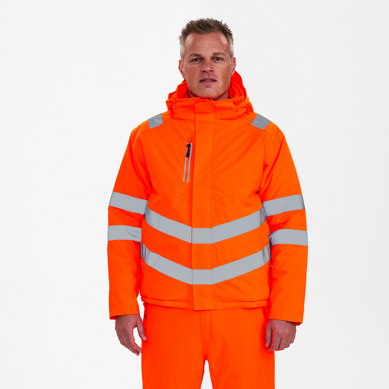 Safety Winterjacke in Hi-vis Orange, Größe XS