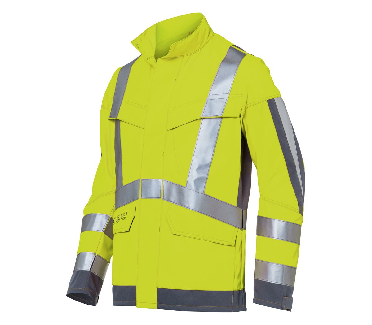 KÜBLER PROTECTIQ HIGH VIS Jacke ARC2 PSA 3 in Warngelb / Anthrazit, Größe 30