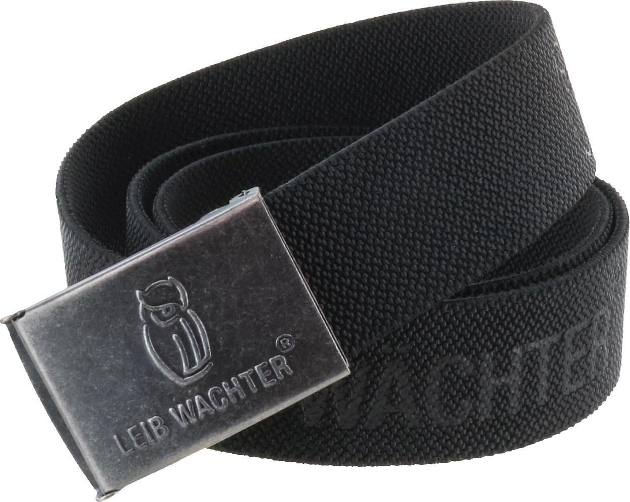 Stretchbandgürtel Schwarz mit Metallkoppel FLEXG70 Länge 90 cm von Leibwächter