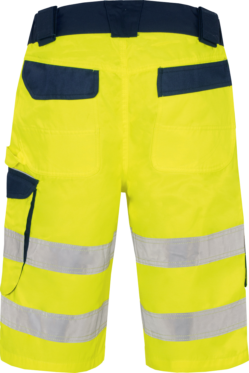 Warnschutz-Kontrast-Short leuchtgelb-marine in Gr. 68 von Vizwell