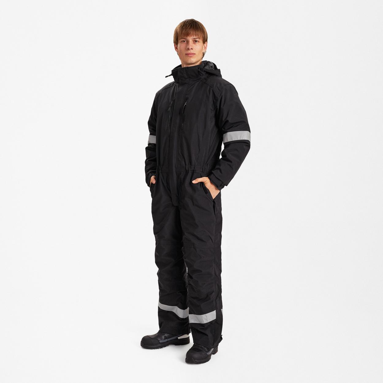 ENGEL Extend Winteroverall mit Reflexstreifen in Schwarz, Größe XS