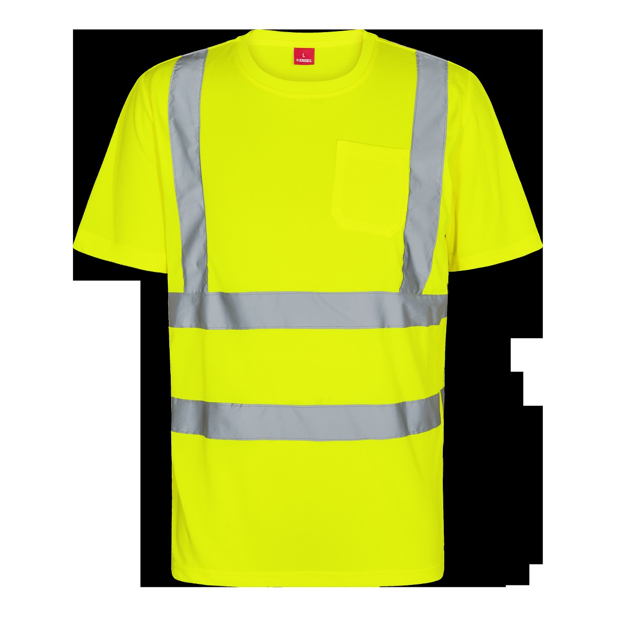ENGEL Safety T-Shirt mit Brusttasche in Gelb, Größe 2XL