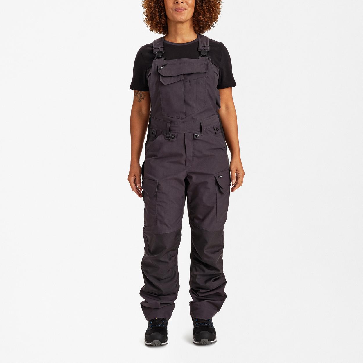 ENGEL Entire Damen Latzhose mit 2-Wege-Stretch in Anthrazit Grau, Größe 48