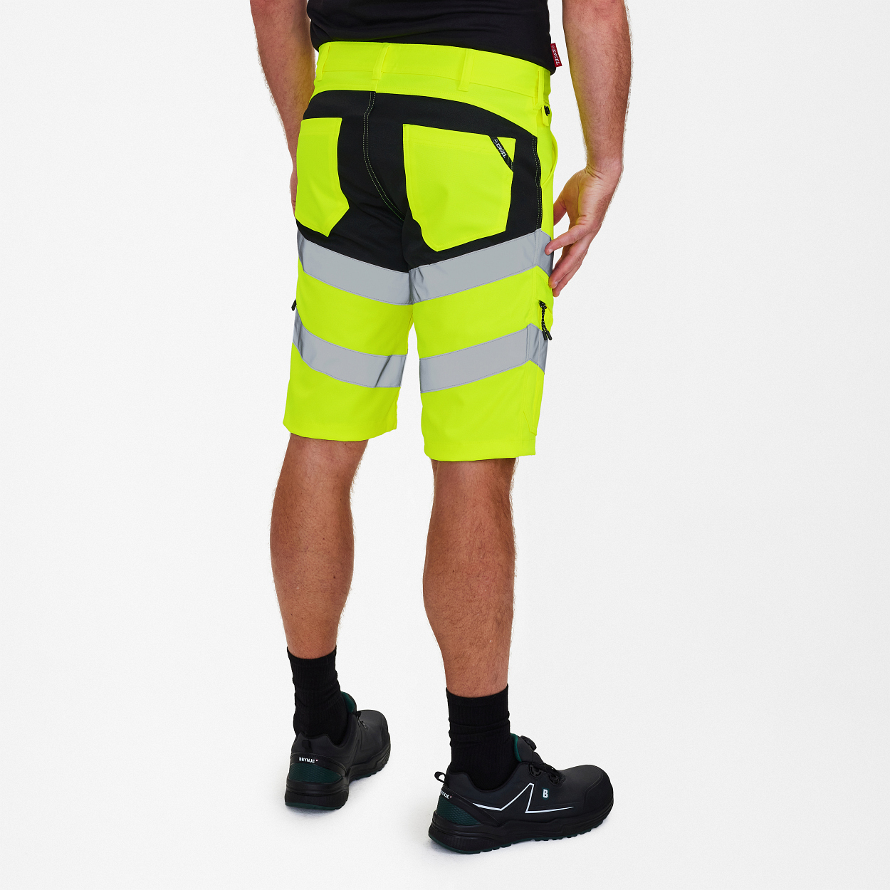 ENGEL Safety Arbeitsshorts mit 2-Wege-Stretch in Gelb/Schwarz, Größe 54