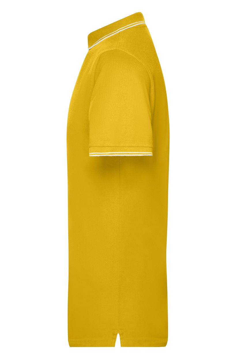 Men's Polo "JN986" in Sun-Yellow/White, Größe 3XL - Daiber