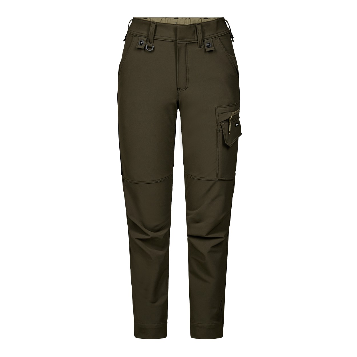 ENGEL Entire Damen Servicehose mit 4-Wege Stretch in Forest Green/Schwarz, Größe 48