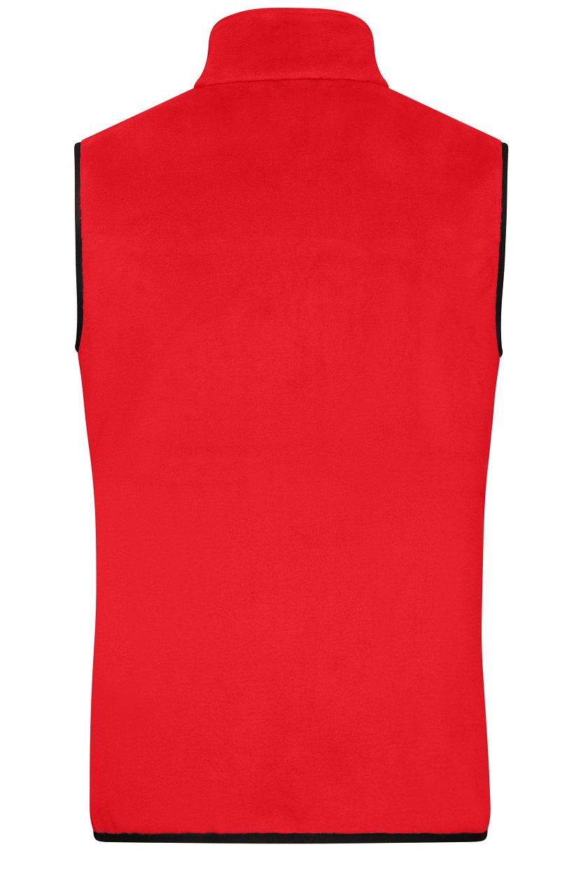 Men's Fleece Vest GRS "JN1310" in Red/Black, Größe 3XL - Daiber