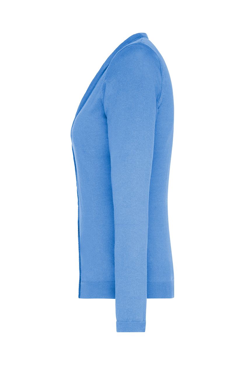 Ladies' V-Neck Cardigan "JN660" in Glacier-Blue, Größe 2XL - Daiber