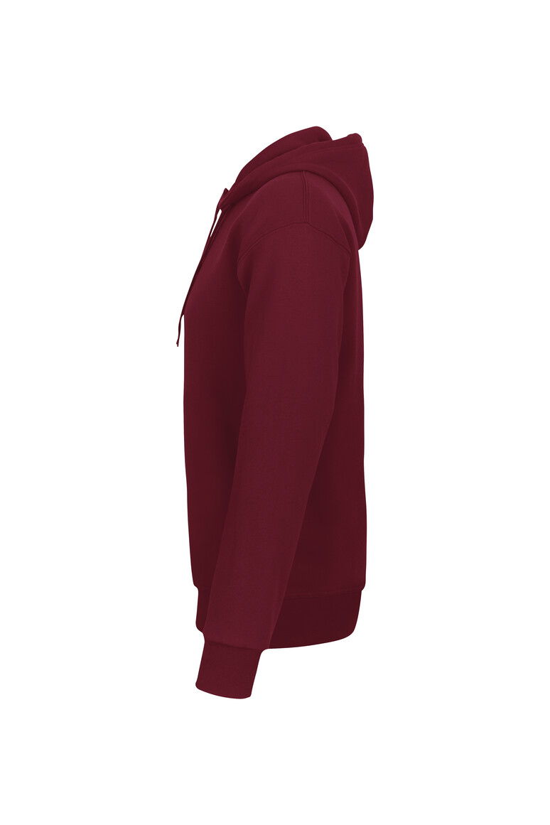 HAKRO 560 Kapuzen-Sweatshirt Bio-Baumwolle GOTS in Weinrot, Größe 6XL