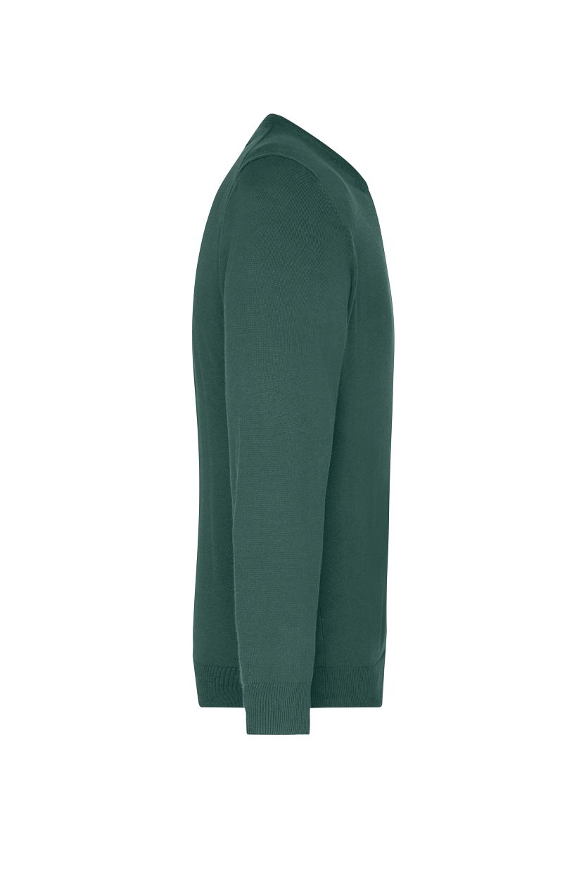 Men's V-Neck Pullover "JN659" in Forest-Green, Größe 3XL - Daiber