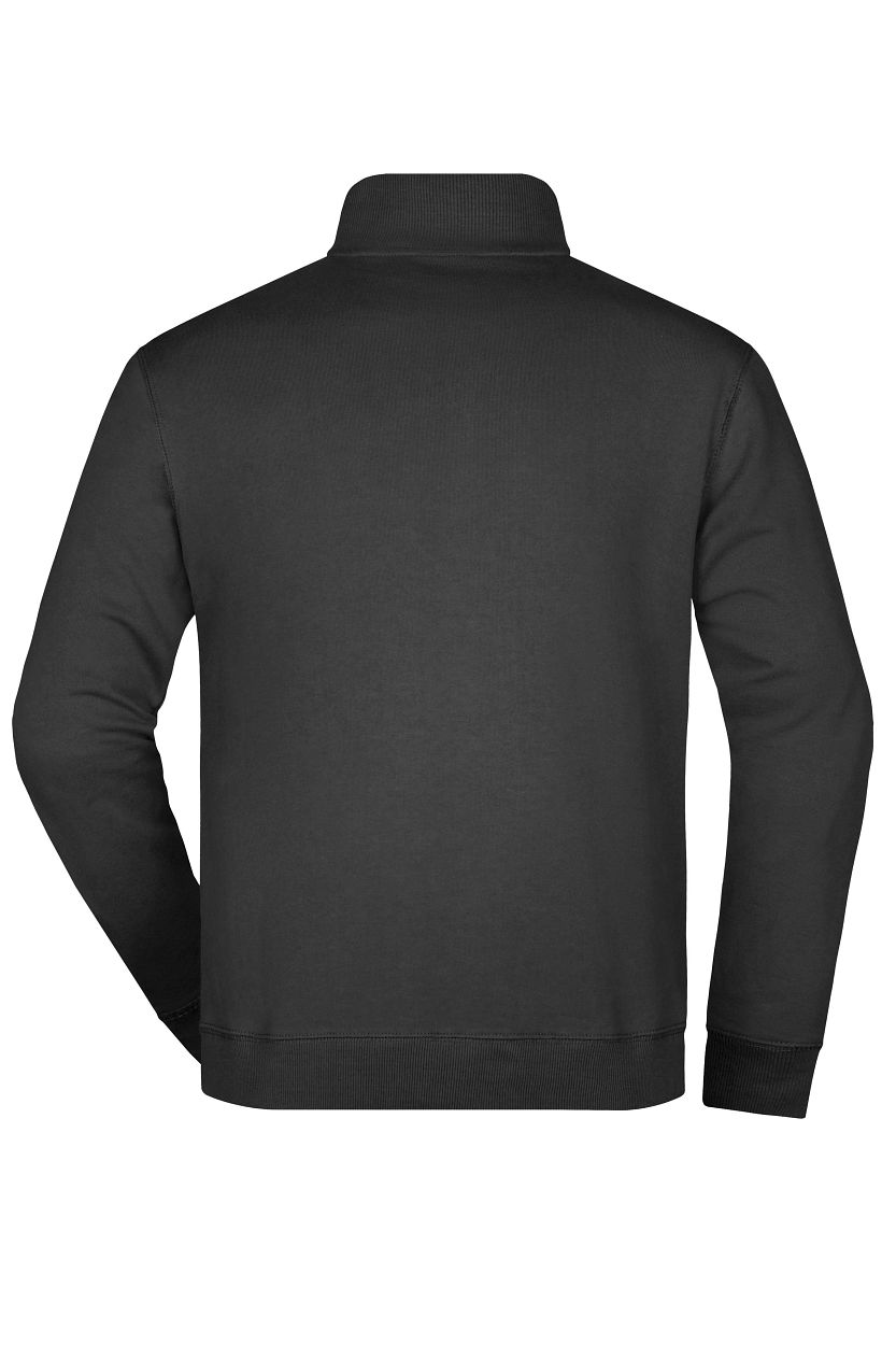 Round-Neck Zip "JN352" in Black, Größe 3XL - Daiber