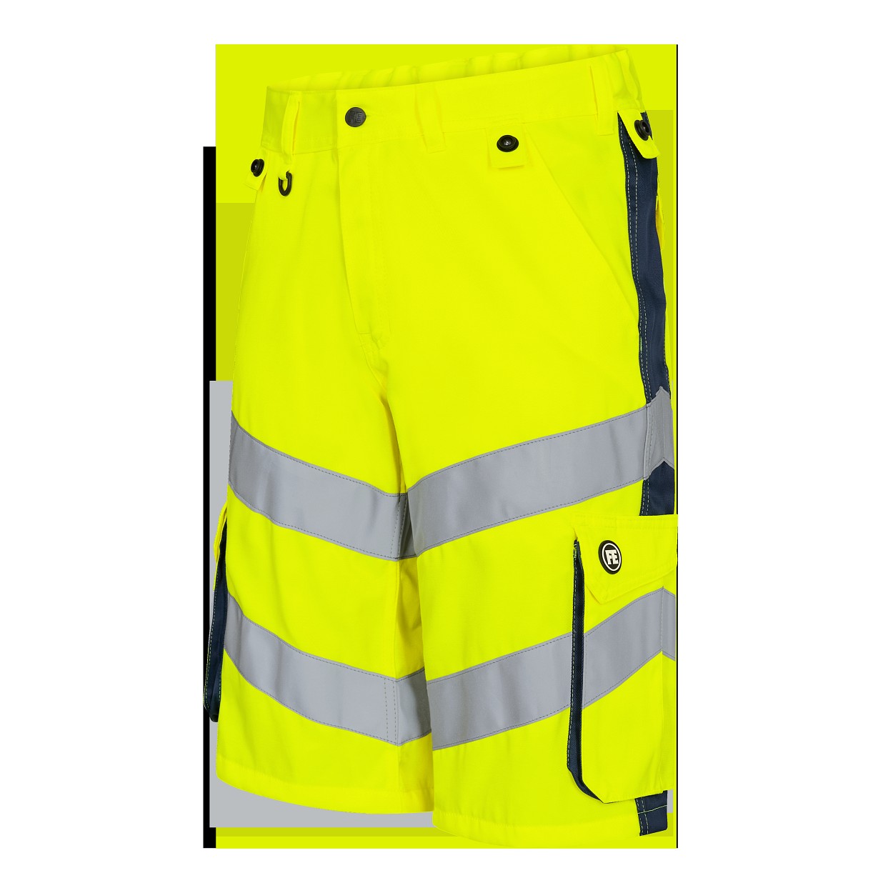 ENGEL Safety Light Arbeitsshorts in Gelb/Blue Ink, Größe 54