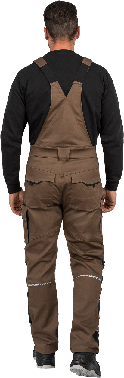 Latzhose Flex Line Haselnuss/Schwarz FLEXL, Gr. 98 von Leibwächter