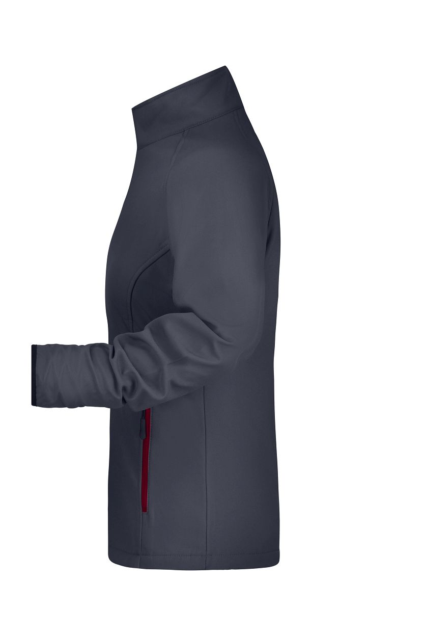 Ladies' Promo Softshell Jacket "JN1129" in Iron-Grey/Red, Größe 2XL - Daiber