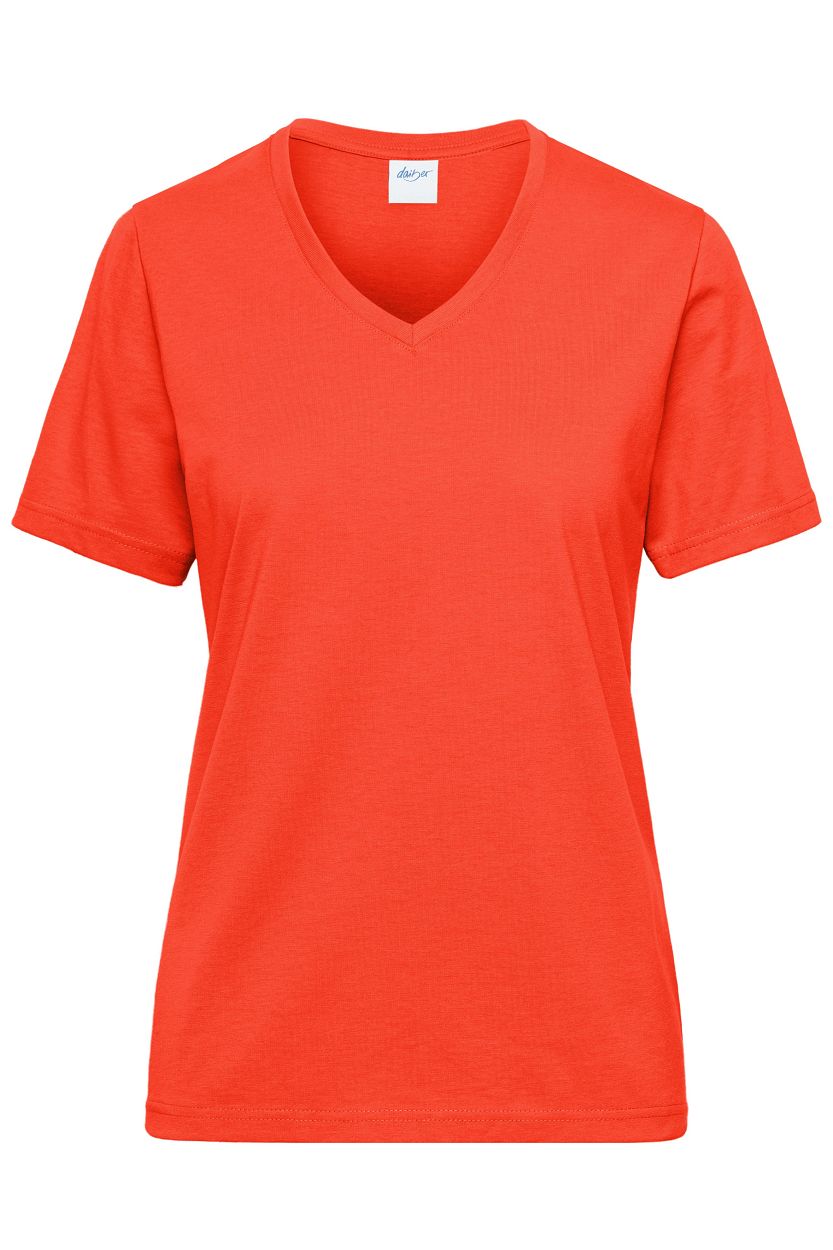 Ladies' ORGANIC Workwear T-Shirt OCS Blended "JN1807" in Spicy-Orange, Größe 4XL - Daiber