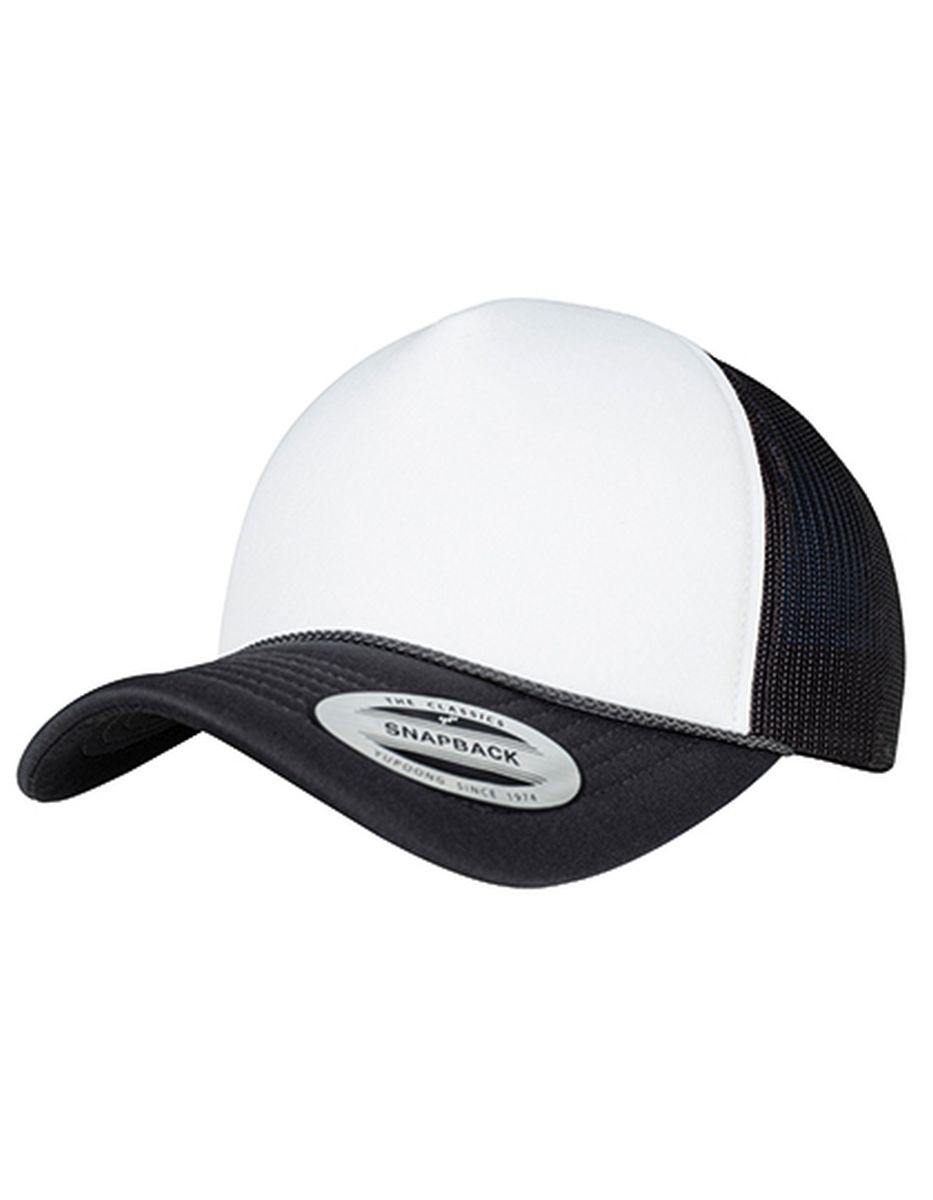 FLEXFIT Foam Trucker Cap Curved Visor in Black, Größe One Size