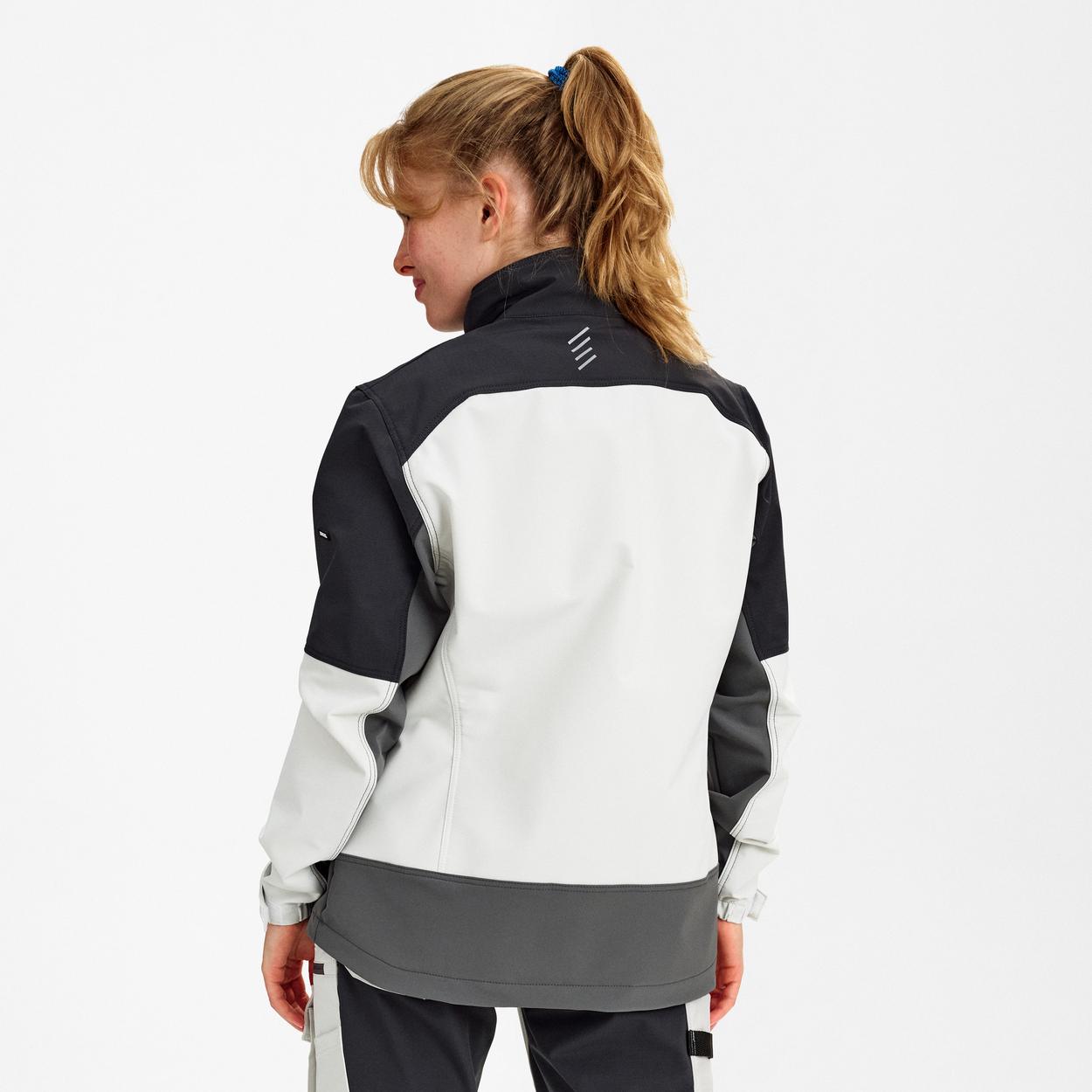 ENGEL Entire Damen Arbeitsjacke mit 4-Wege-Stretch in Bone White / Anthracite Grey, Größe 2XL