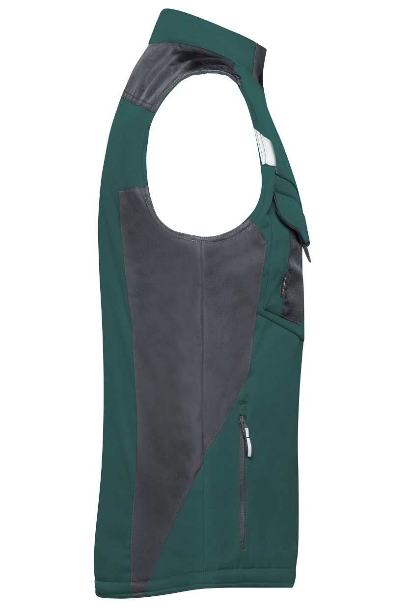 Craftsmen Softshell Vest - STRONG - "JN825" in Dark-Green/Black, Größe 6XL - Daiber