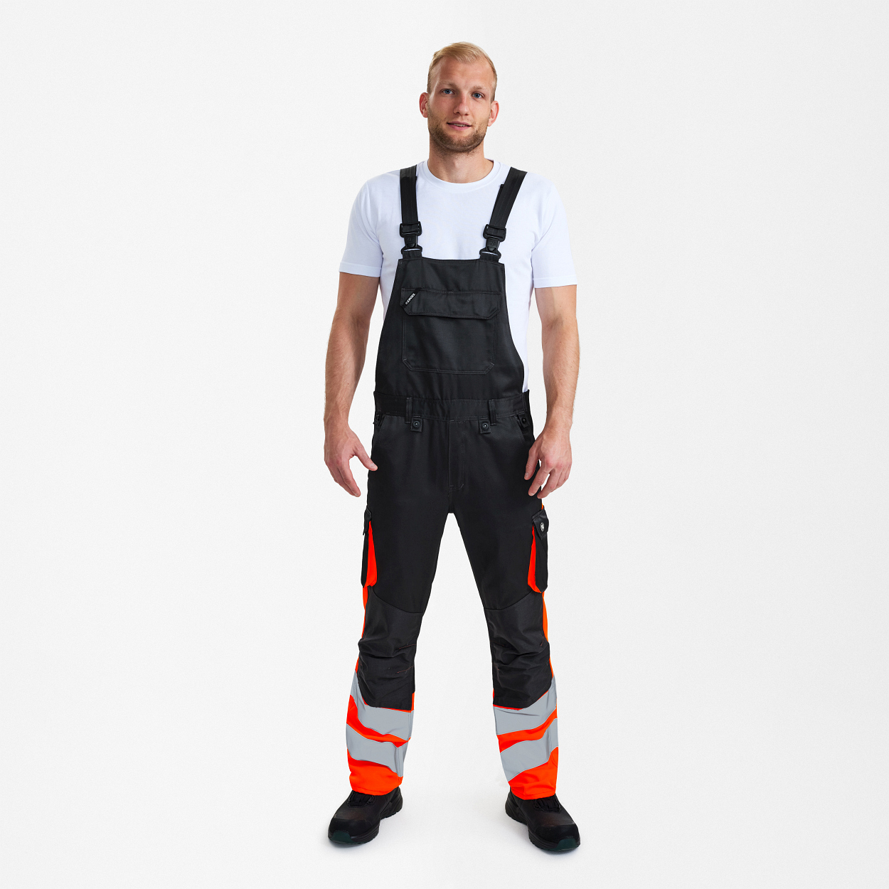 ENGEL Safety Light Latzhose in Anthrazit Grau/Orange, Größe 106
