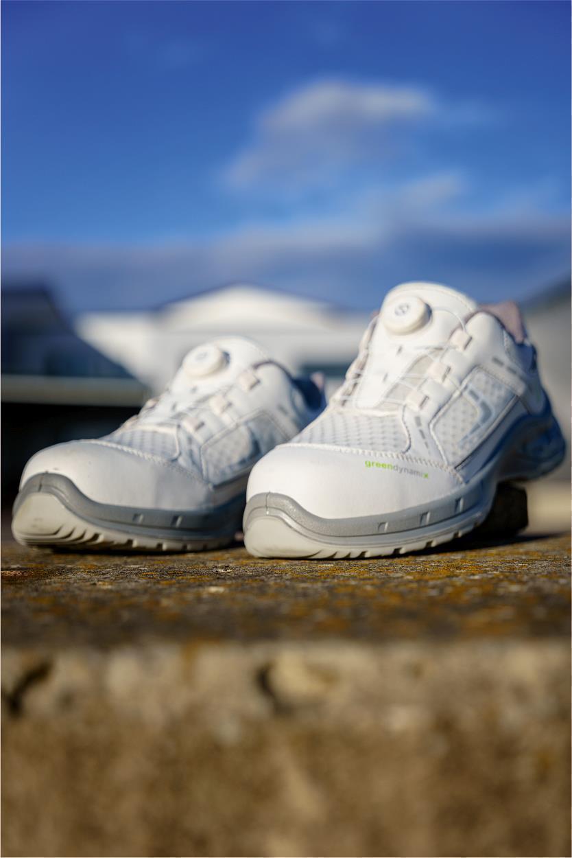 Halbschuh L3595 Lyon in Weiß/Grau, Gr. 47 von Leibwächter