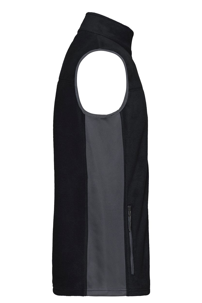 Workwear Fleece Vest - STRONG - "JN856" in Black/Carbon, Größe 6XL - Daiber