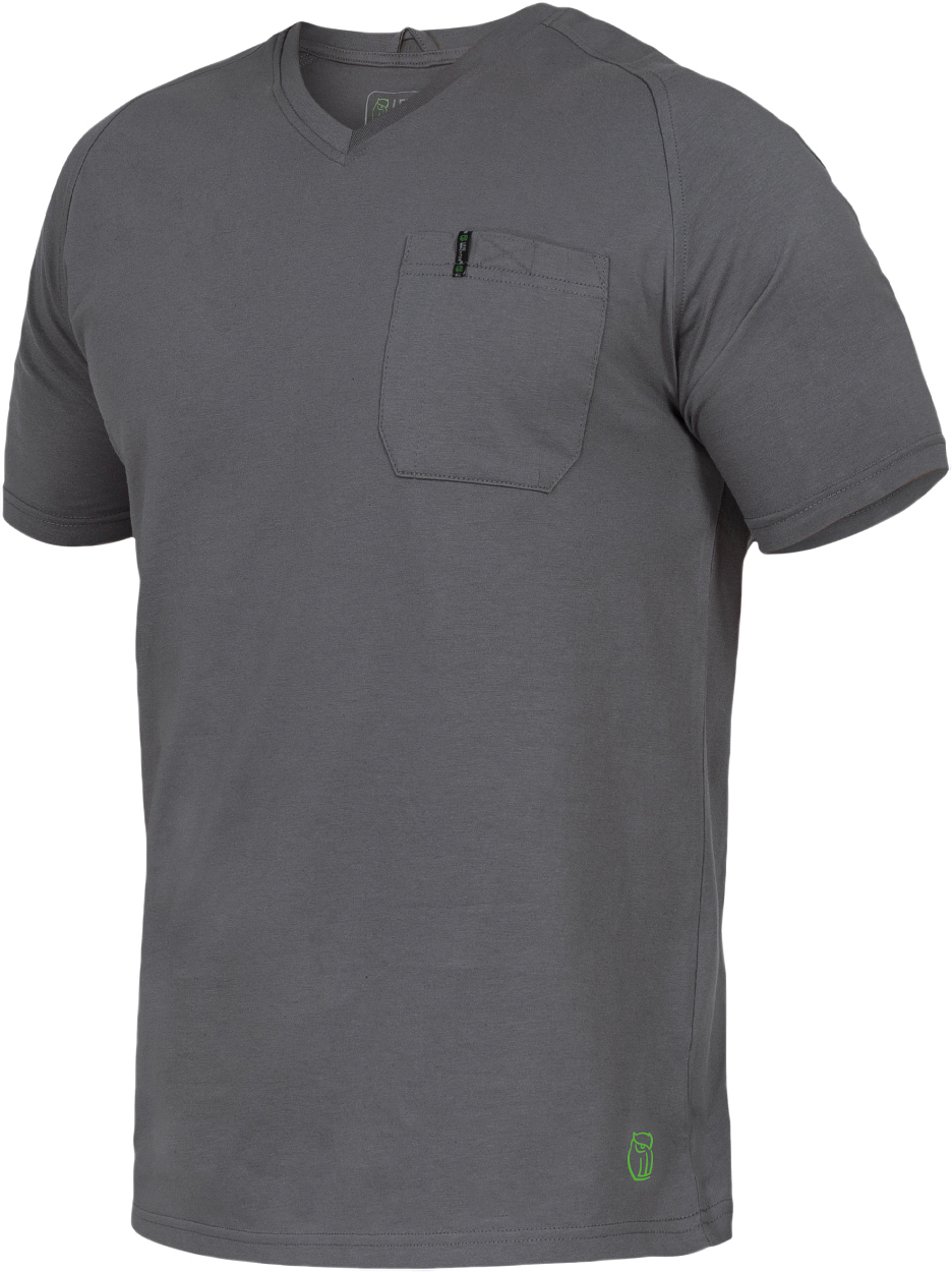 T-Shirt V-Neck Uwe FLEXT07 Flex Line in Grau, Gr. XS von Leibwächter