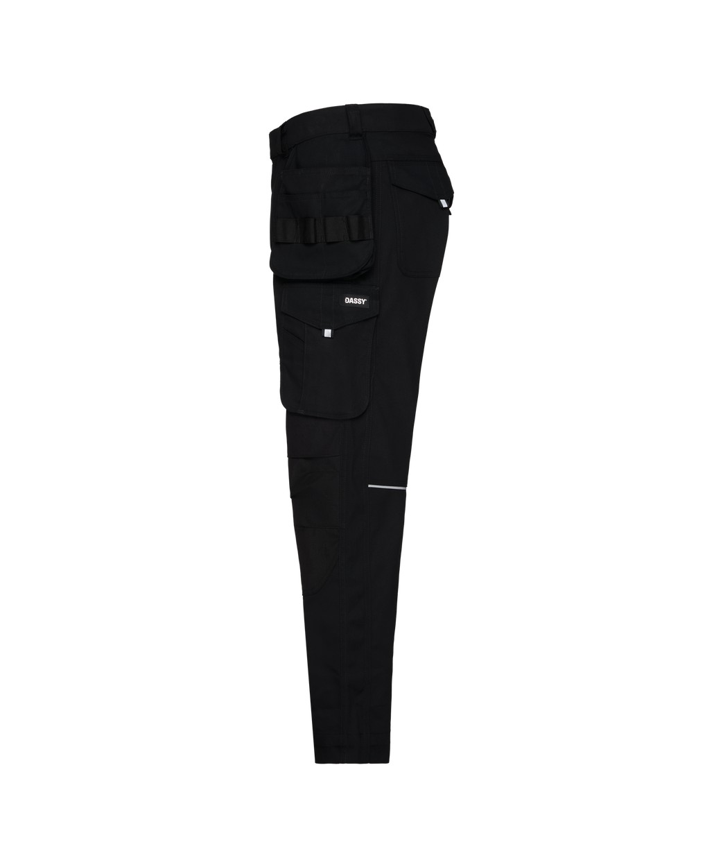 Arbeitshose mit Holstertaschen und Kniepolstertaschen "DASSY® Rossi" in SCHWARZ, Größe 60 - langer Schritt PESCOPOS41