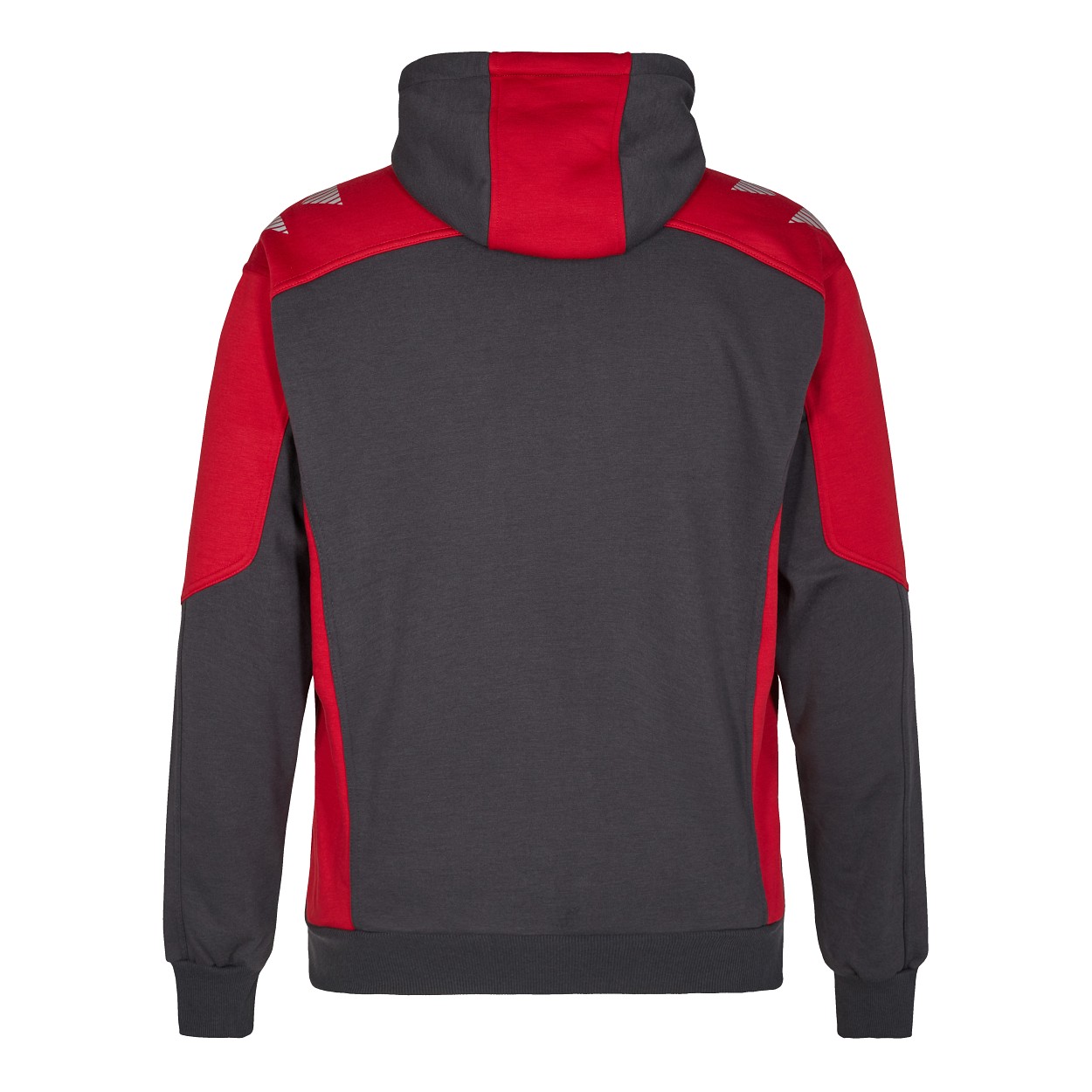 ENGEL Galaxy Sweatcardigan mit Kapuze in Anthrazit Grau/Tomato Red, Größe 2XL
